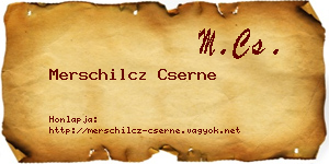 Merschilcz Cserne névjegykártya